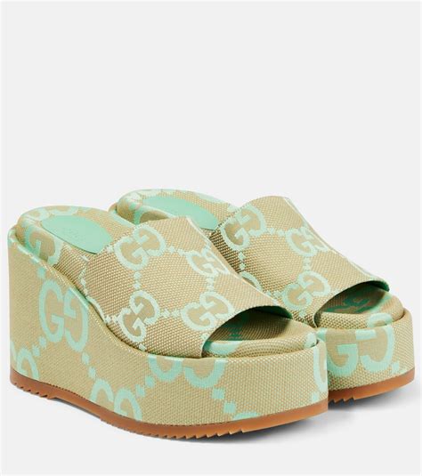 dupe gucci platform sandals|gucci angelina canvas platform sandals.